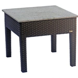 Mesa Lateral Quadrada com Pedra Milão