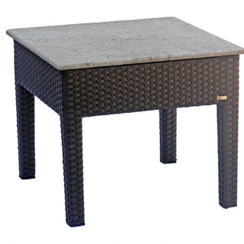 Mesa Lateral Quadrada com Pedra Milão