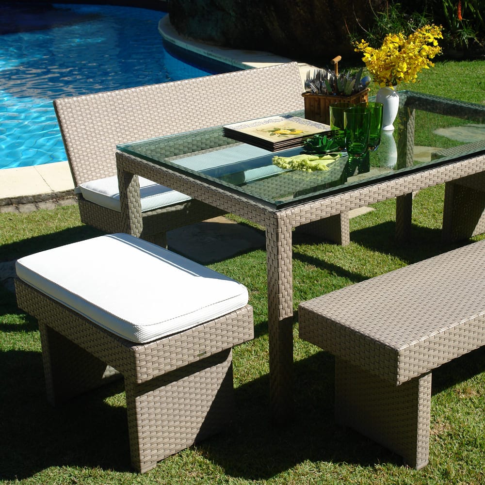 Mesa de Jantar Retangular de Vidro Atenas - Imagem 4