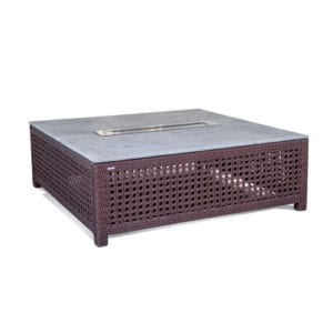 Mesa de Centro Atenas Quad C/ Pedra e Lareira